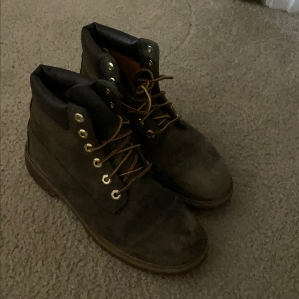 Olive Green Timberlands Women Size 8.5